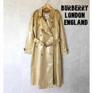 BURBERRY - 美品 BURBERRY PVC ノバチェック ロング丈 トレンチコート