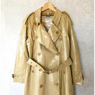 BURBERRY - 美品 BURBERRY PVC ノバチェック ロング丈 トレンチコート