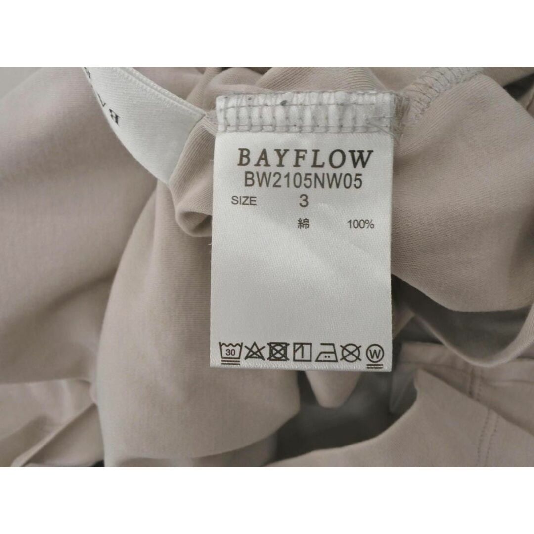 BAYFLOW(ベイフロー)のベイフロー カットソー size3/ベージュ ■◆ メンズ メンズのトップス(Tシャツ/カットソー(半袖/袖なし))の商品写真