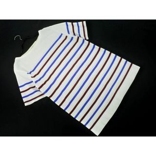 シップス(SHIPS)のSHIPS シップス ボーダー 半袖 Tシャツ 白ｘ青ｘボルドー ■◆ メンズ(Tシャツ/カットソー(半袖/袖なし))