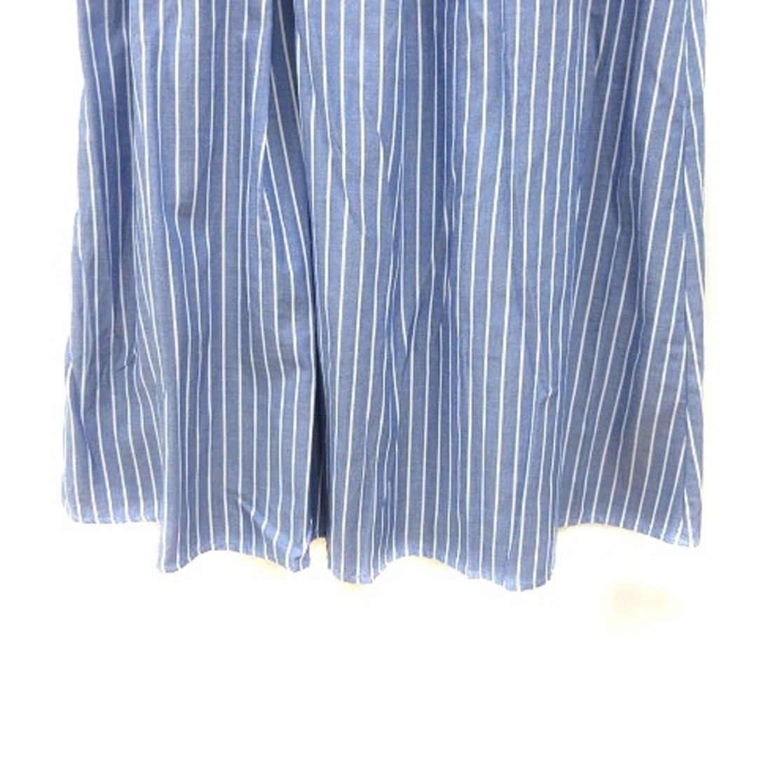 ViS(ヴィス)のビス ViS フレアスカート ミモレ ロング ストライプ S 青 ブルー /MN レディースのスカート(ロングスカート)の商品写真