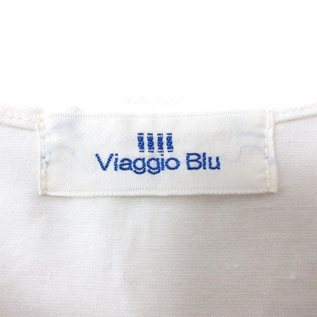 VIAGGIO BLU(ビアッジョブルー)のビアッジョブルー カットソー タンクトップ フリル 2 白 ホワイト レディースのトップス(タンクトップ)の商品写真