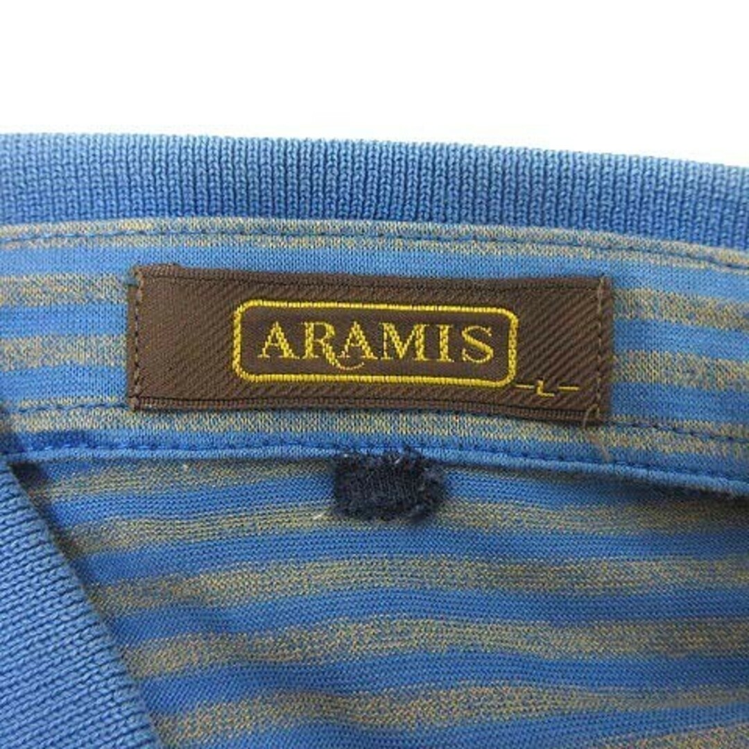 Aramis - アラミス ポロシャツ カットソー ボタンダウン ボーダー 半袖