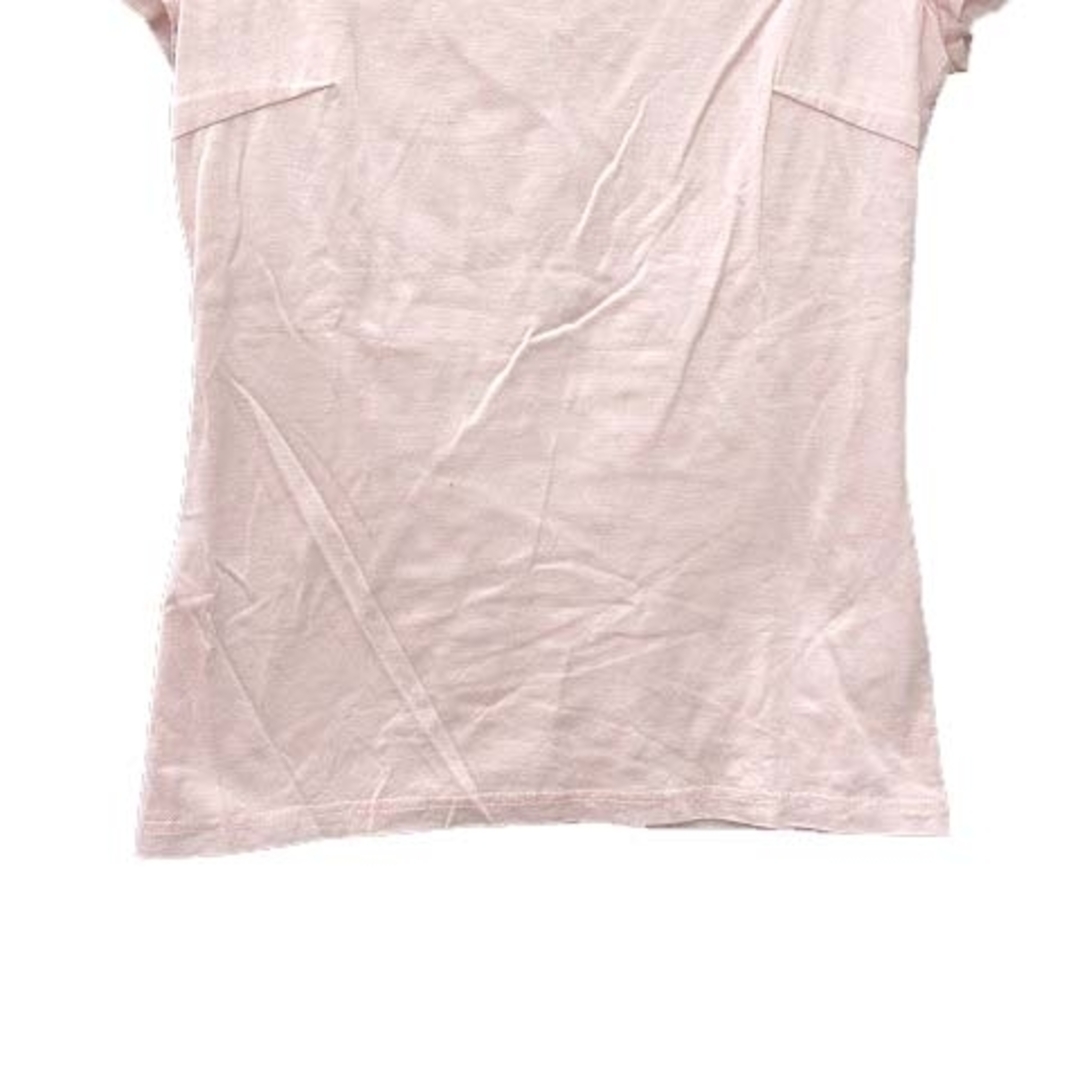 M-premier(エムプルミエ)のエムプルミエ Tシャツ カットソー 半袖 Uネック 36 ピンク レディースのトップス(Tシャツ(半袖/袖なし))の商品写真