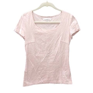 エムプルミエ(M-premier)のエムプルミエ Tシャツ カットソー 半袖 Uネック 36 ピンク(Tシャツ(半袖/袖なし))