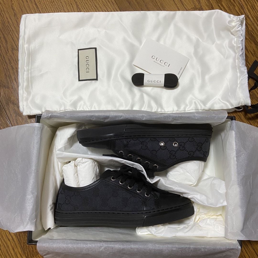 【GUCCI】箱有美品/グッチ/GGモノグラム/ローカットキャンバススニーカー