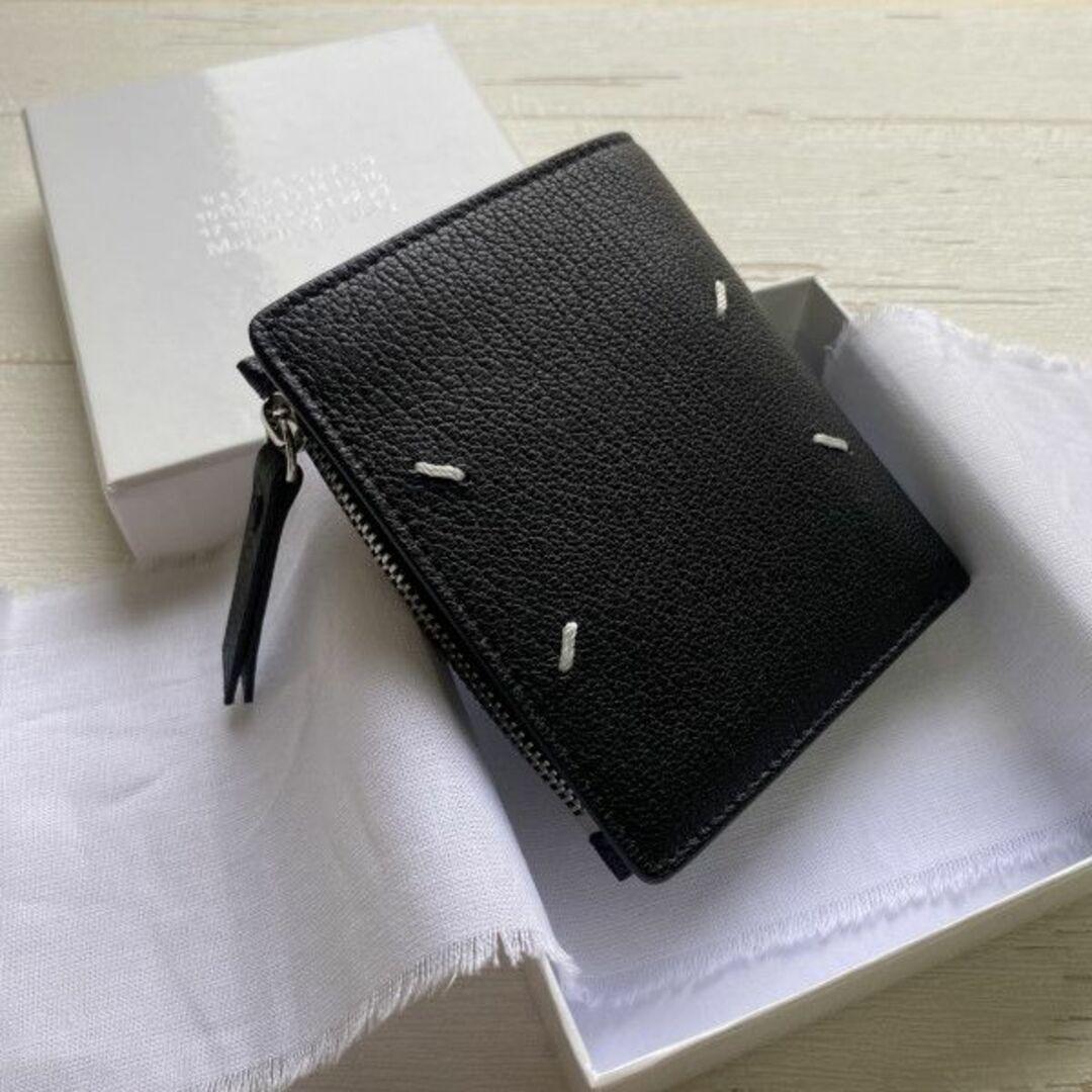 【新品・未使用】Maison Margiela 二つ折り財布 ブラック | フリマアプリ ラクマ