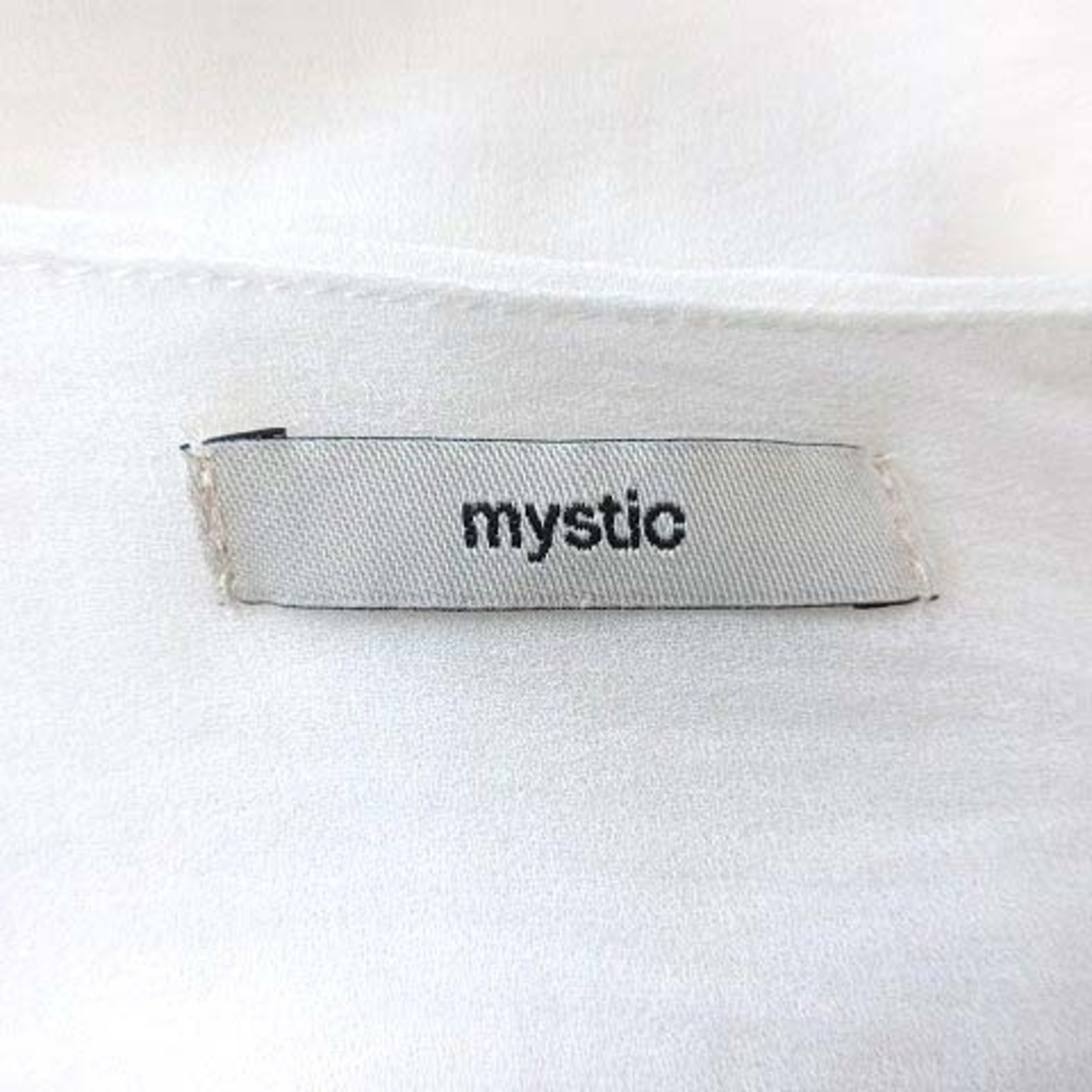 mystic(ミスティック)のミスティック ブラウス 五分袖 バルーン袖 切替 シフォン Uネック F 白  レディースのトップス(その他)の商品写真