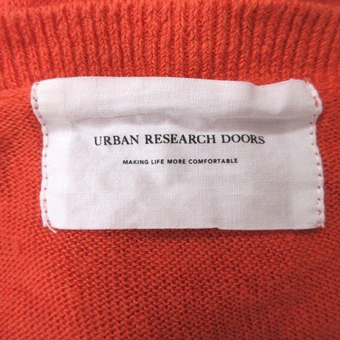 URBAN RESEARCH DOORS(アーバンリサーチドアーズ)のアーバンリサーチ ドアーズ ニット カットソー 麻 リネン 半袖 40 オレンジ レディースのトップス(ニット/セーター)の商品写真