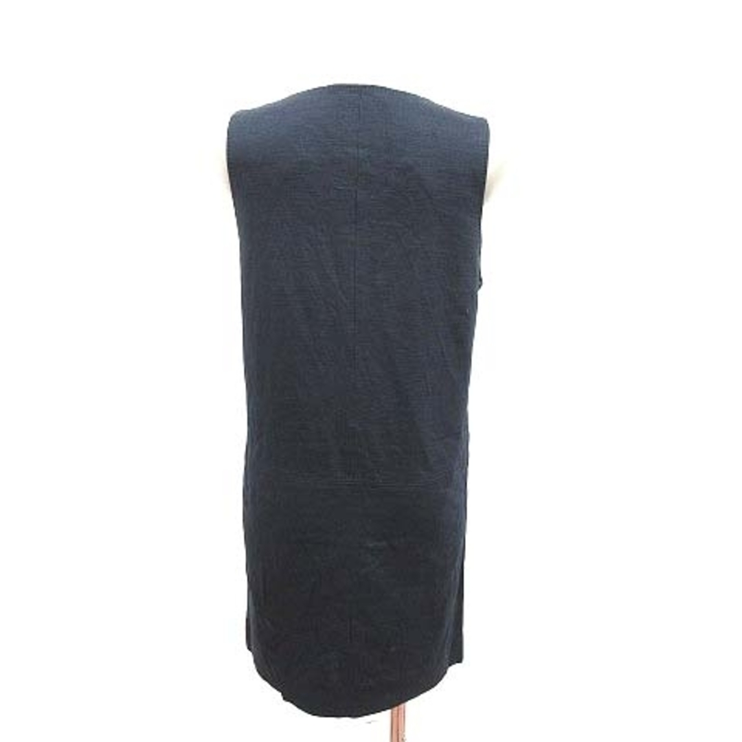INED(イネド)のイネド ワンピース ジャンパースカート ひざ丈 ノースリーブ ツイード 9 紺 レディースのワンピース(ひざ丈ワンピース)の商品写真