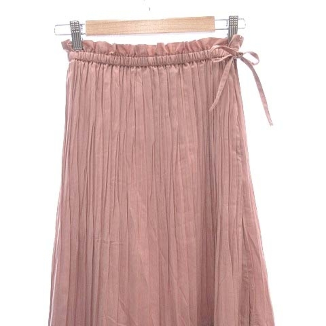 NATURAL BEAUTY BASIC(ナチュラルビューティーベーシック)のナチュラルビューティーベーシック ギャザースカート マキシ ロング S ピンク レディースのスカート(ロングスカート)の商品写真
