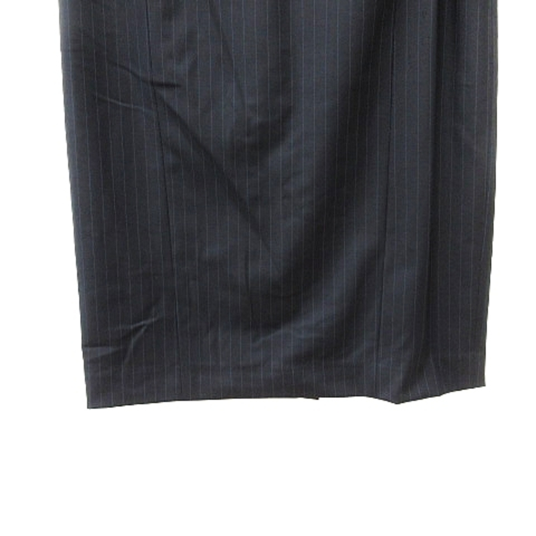 Theory luxe(セオリーリュクス)のセオリーリュクス タイトスカート ひざ丈 ストライプ ウール 36 紺 ネイビー レディースのスカート(ひざ丈スカート)の商品写真