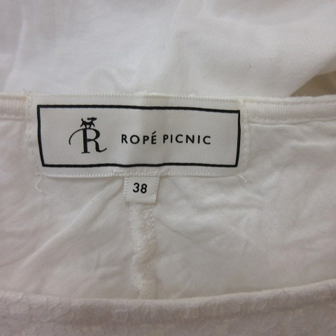 Rope' Picnic(ロペピクニック)のロペピクニック カットソー フレンチスリーブ レース 38 白 ホワイト /YI レディースのトップス(カットソー(半袖/袖なし))の商品写真