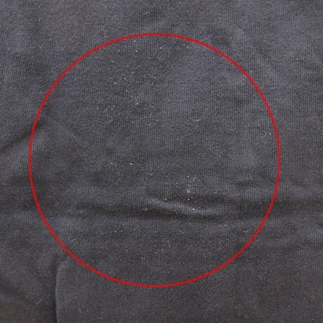 CHILD WOMAN(チャイルドウーマン)のチャイルドウーマン カットソー クルーネック 刺繍 チェック 半袖 切替 7 紺 レディースのトップス(カットソー(半袖/袖なし))の商品写真