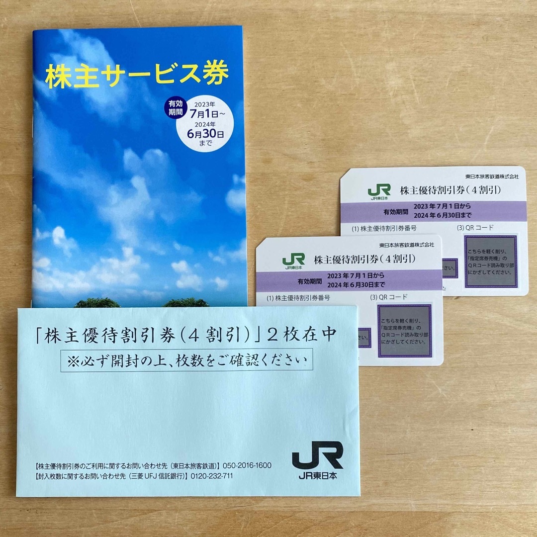 JR東日本 株主優待割引券2枚 サービス券1冊 - 鉄道乗車券