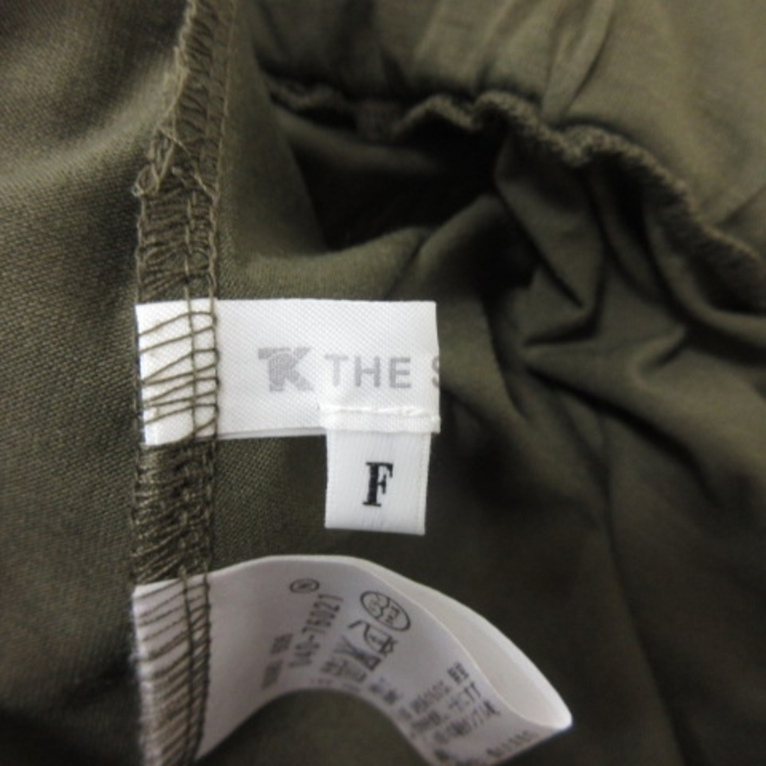 THE SHOP TK(ザショップティーケー)のザショップティーケー フレアスカート ギャザー マキシ F 緑 カーキ /YI レディースのスカート(ロングスカート)の商品写真