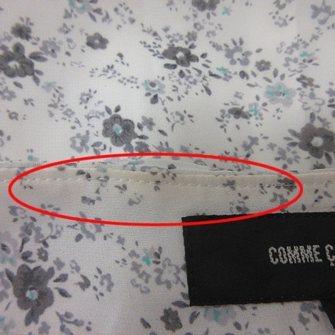 COMME CA ISM(コムサイズム)のコムサイズム マーメイドスカート ミモレ ロング 花柄 M 白 ホワイト グレー レディースのスカート(ロングスカート)の商品写真