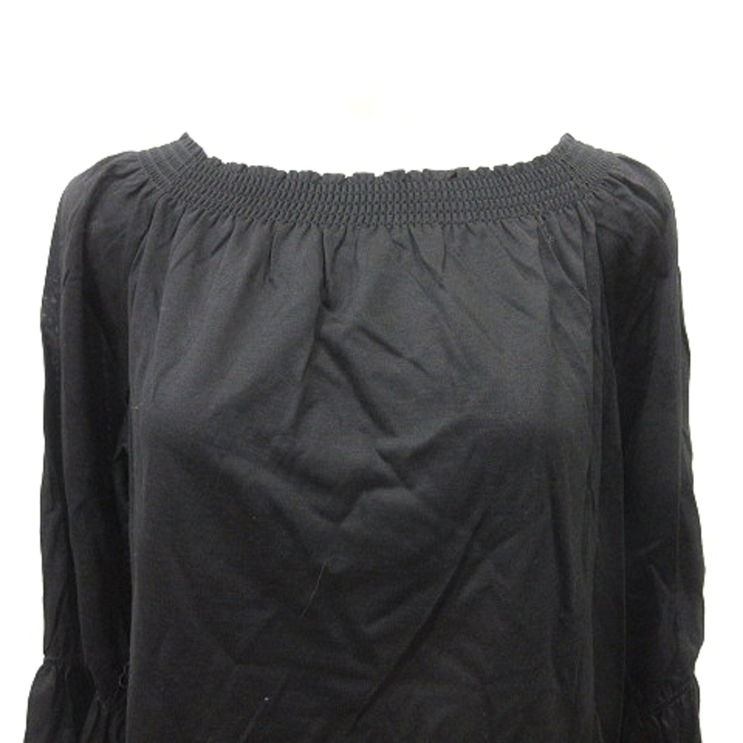 ROPE’(ロペ)のロペ シャツ ブラウス プルオーバー ベルスリーブ 長袖 38 黒 ブラック レディースのトップス(シャツ/ブラウス(長袖/七分))の商品写真