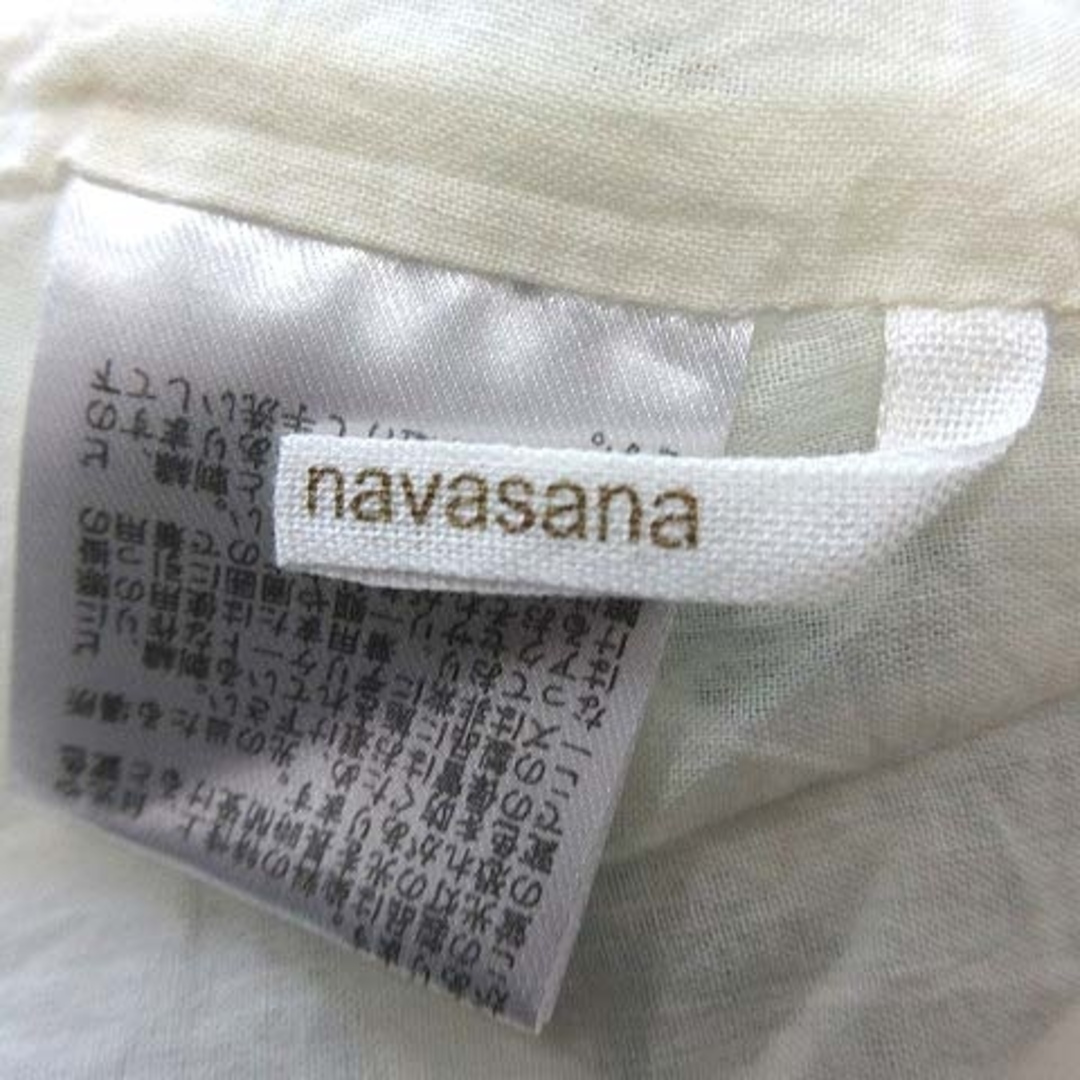 navasana(ナバアサナ)のナバアサナ キャミワンピース ロング 花柄 ビーズ シャーリング F 白 レディースのワンピース(ロングワンピース/マキシワンピース)の商品写真