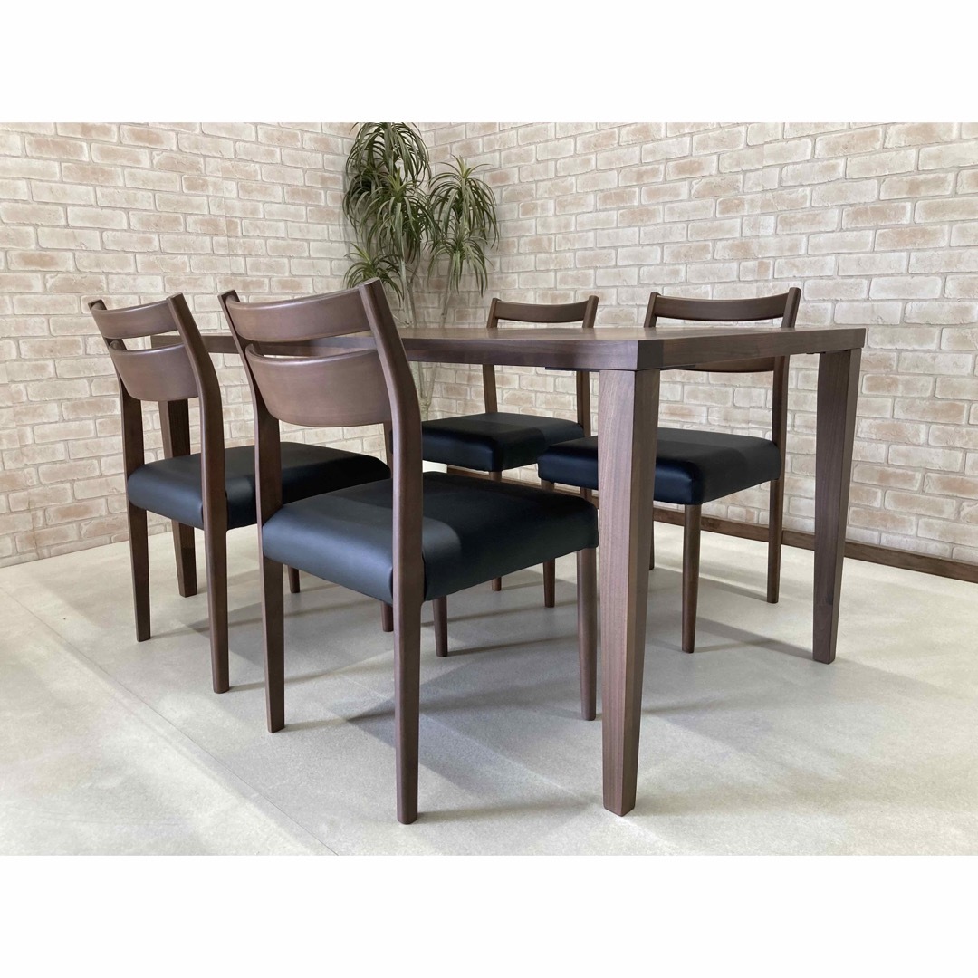 ダイニングテーブルセット 4人掛け ウォールナット 未使用品 ダイニングテーブルセット 4人掛け ウォールナット 未使用品