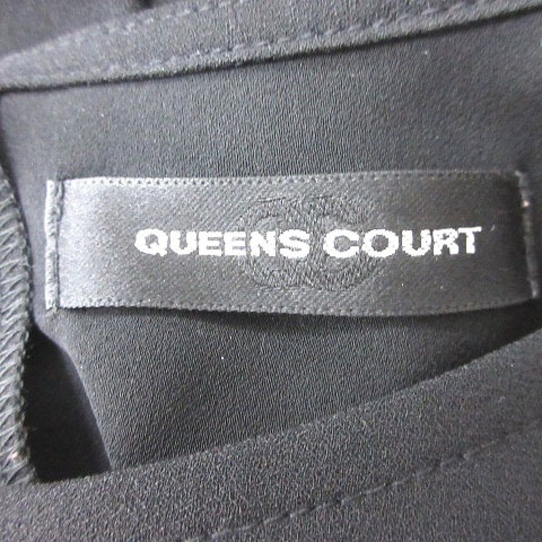 QUEENS COURT(クイーンズコート)のクイーンズコート ブラウス チェック 半袖 5 黒 ブラック 白 グレー レディースのトップス(シャツ/ブラウス(半袖/袖なし))の商品写真