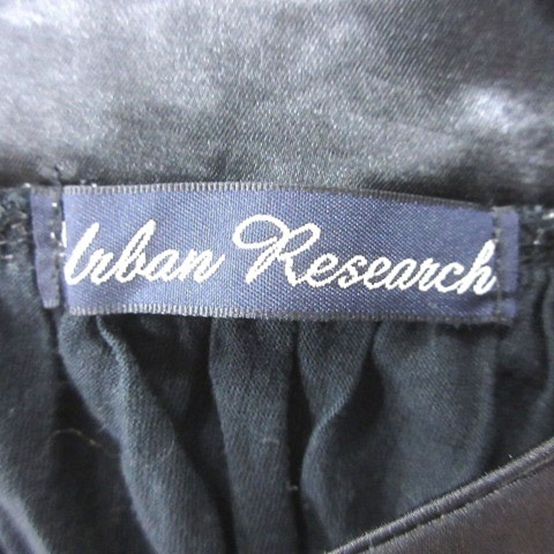 URBAN RESEARCH(アーバンリサーチ)のアーバンリサーチ カットソー Uネック フレンチスリーブ 38 黒 ブラック レディースのトップス(カットソー(半袖/袖なし))の商品写真