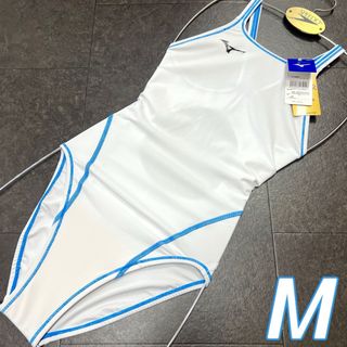 ミズノ(MIZUNO)のミズノ　女性用　エクサースーツ　ホワイト×ライトブルー　Mサイズ　新品(水着)