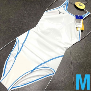 ミズノ(MIZUNO)のミズノ　女性用　エクサースーツ　ホワイト×ライトブルー　Mサイズ　新品(水着)