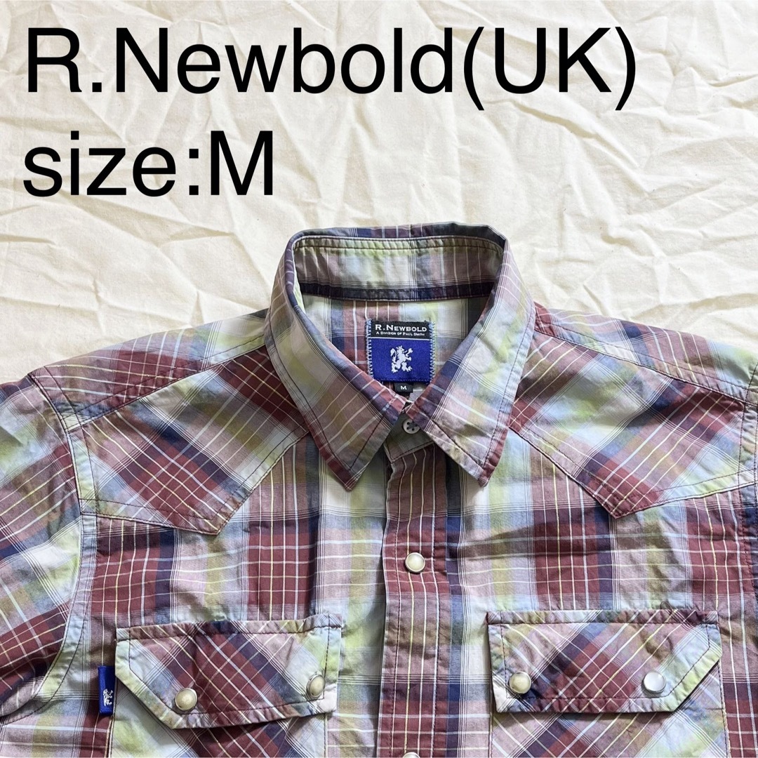R.NEWBOLD(アールニューボールド)のR.Newbold(UK)ビンテージコットンチェックウエスタンシャツ メンズのトップス(シャツ)の商品写真