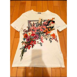 正規品　ヴェルサーチ VERSACE Tシャツ ホワイト 36　花柄 フラワー