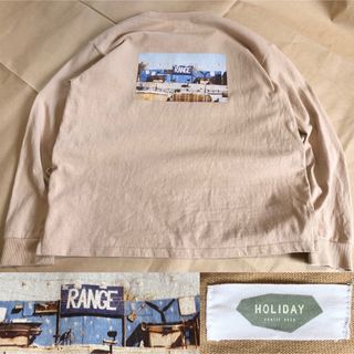 ホリデイ(holiday)のHOLIDAY ロンT ベージュ バックプリント 長袖 Tシャツ アンティローザ(Tシャツ(長袖/七分))