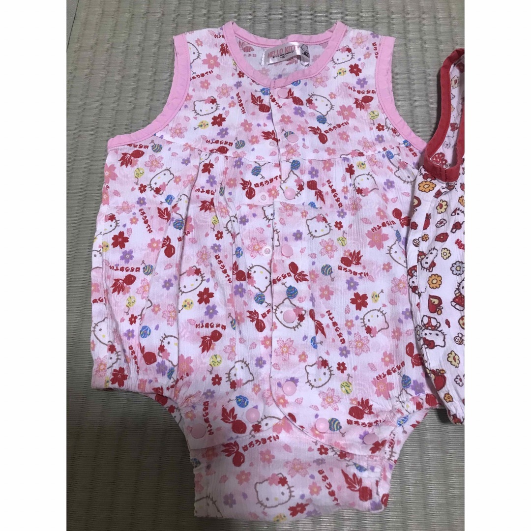 ハローキティ(ハローキティ)のキティ　夏服　下着 キッズ/ベビー/マタニティのベビー服(~85cm)(ロンパース)の商品写真