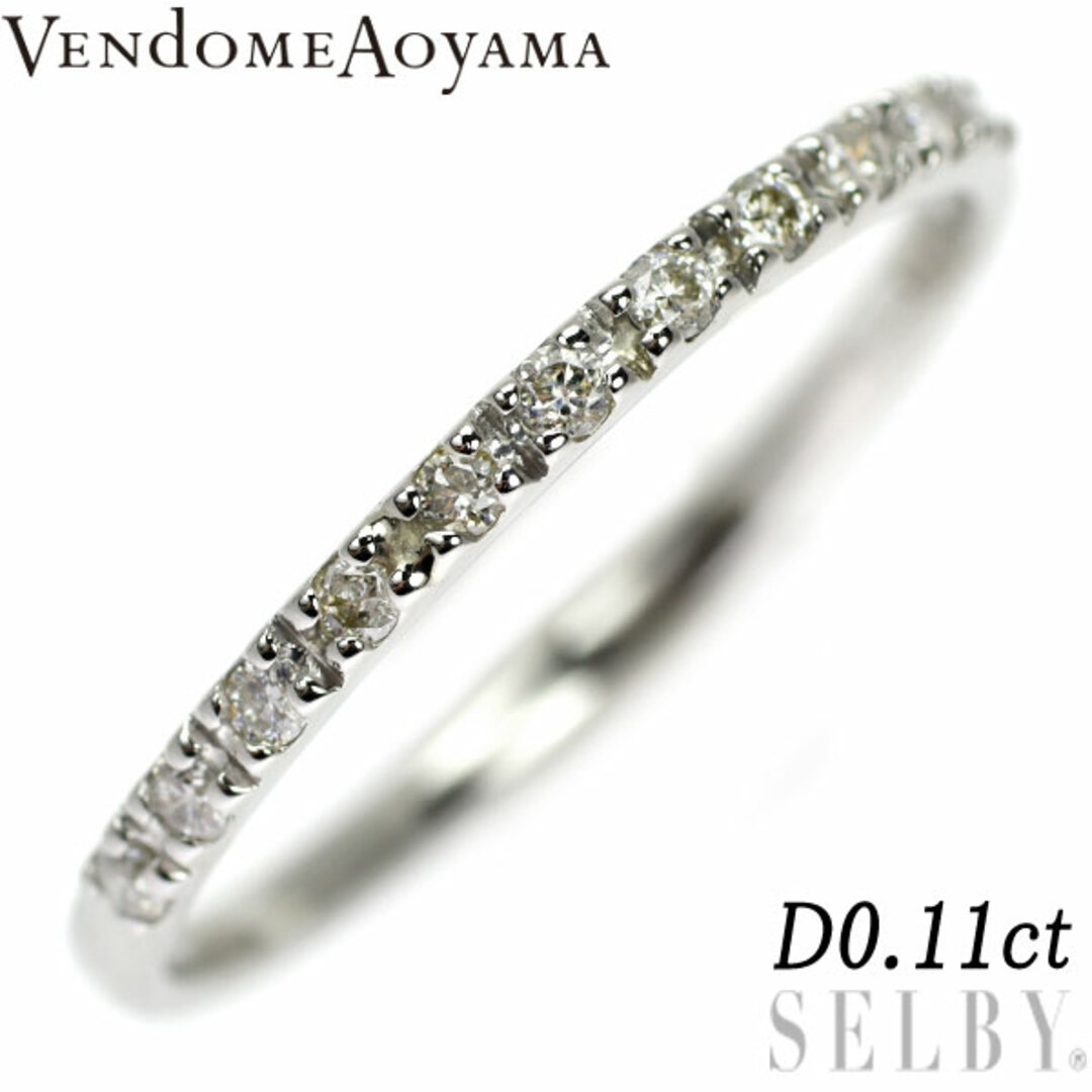 Vendome Aoyama(ヴァンドームアオヤマ)のヴァンドーム青山 Pt950 ダイヤモンド リング 0.11ct ハーフエタニティ レディースのアクセサリー(リング(指輪))の商品写真
