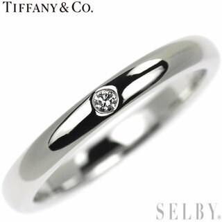 （新品仕上げ済）ティファニー TIFFANY カーブド バンド ダイヤ リング PT950 × ダイヤ 9石 約13号 指輪 8877