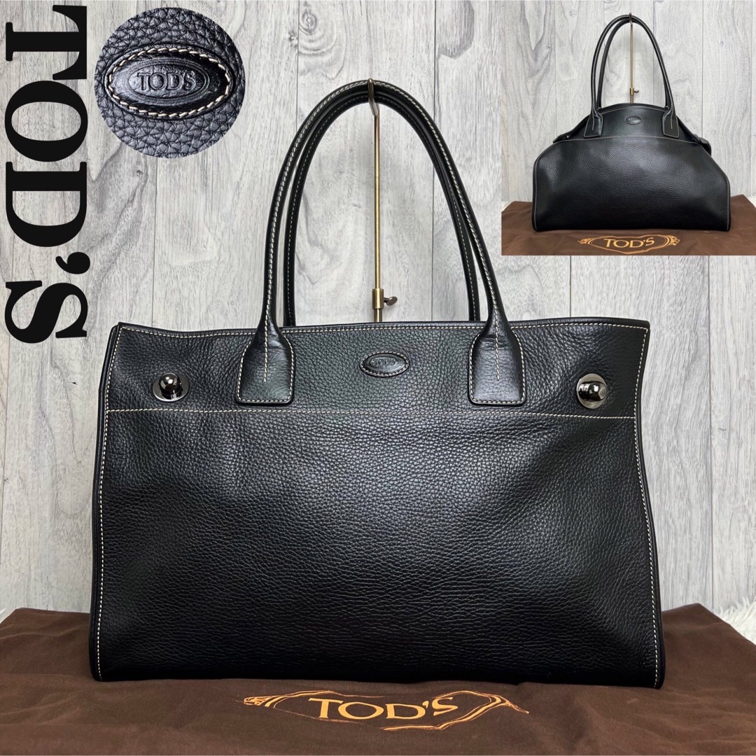 レディース極美品♡A4可♡トッズ エンボスロゴ レザー 2way ショルダー