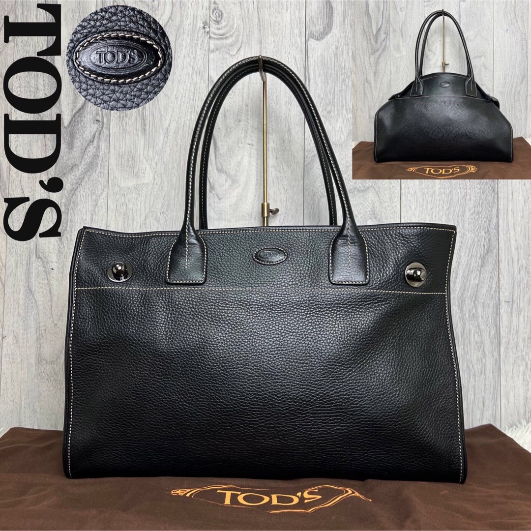 TOD'S - 極美品♡A4可♡トッズ エンボスロゴ レザー 2way ショルダー