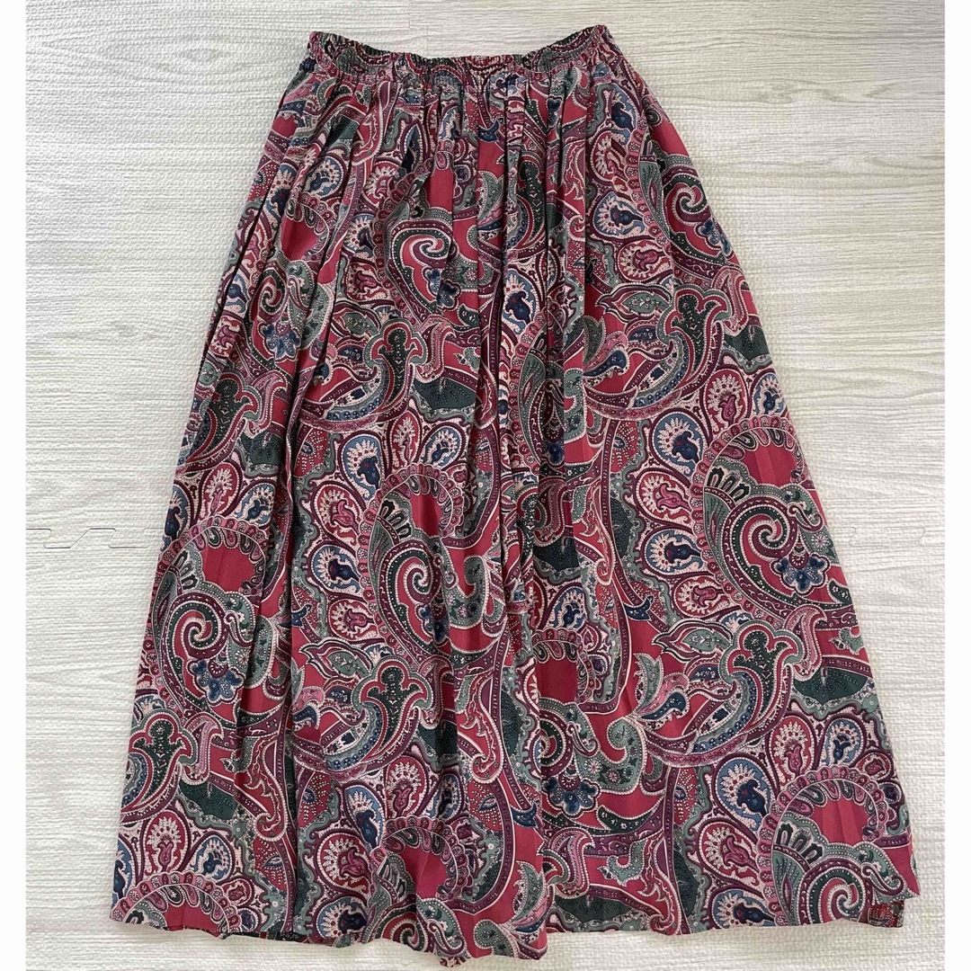 古着　ペイズリー　ロングスカート レディースのスカート(ロングスカート)の商品写真
