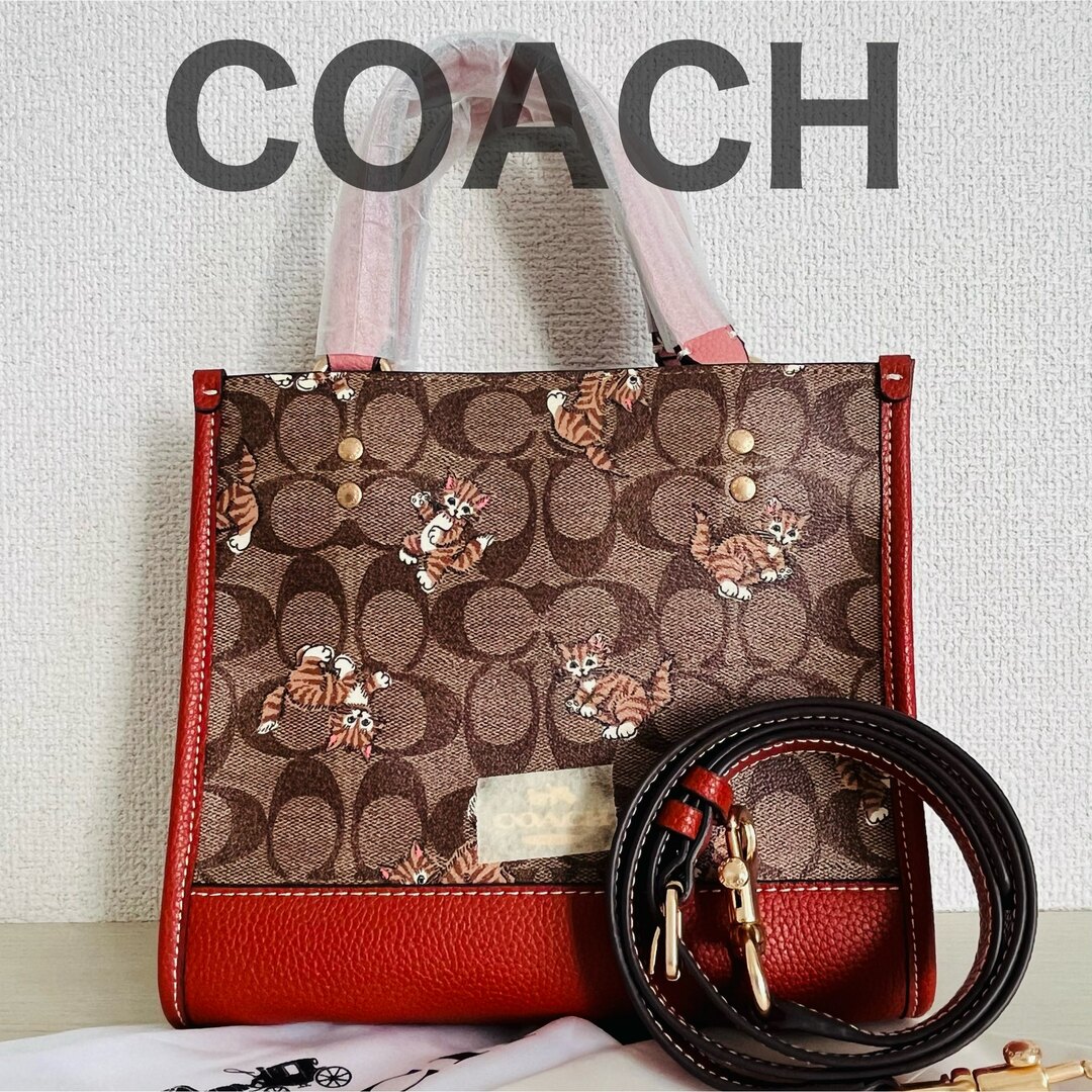 COACH コーチ シグネチャー ブラウン 茶 ゴールド金具 キャンバス