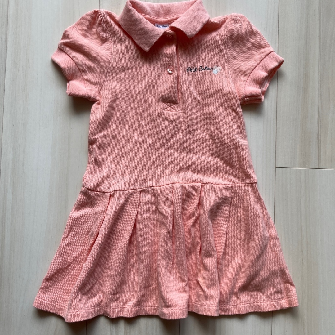 PETIT BATEAU(プチバトー)のプチバトー　ポロワンピース　4ans/104cm キッズ/ベビー/マタニティのキッズ服女の子用(90cm~)(ワンピース)の商品写真