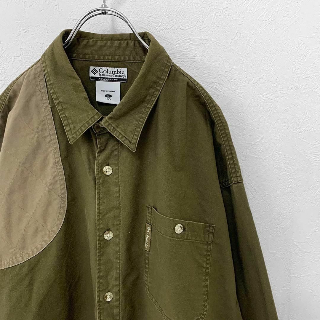 Columbia コロンビア 切り替えデザイン 長袖 ハンティングシャツ - シャツ