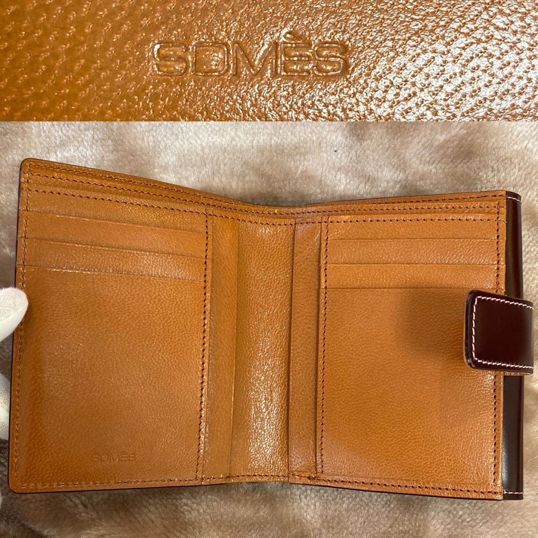 somes saddleソメスサドル 二つ折り財布 レディース メンズ 本革の通販
