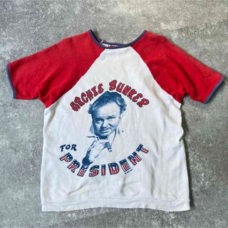 70s ヴィンテージ Archie Bunker  S/S  スウェット 染込み(スウェット)