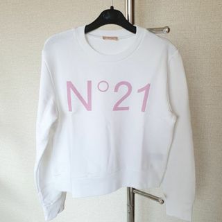 ヌメロヴェントゥーノ(N°21)の【新品・未使用】N°21 KIDS ロゴ コットンスウェットシャツ白12Y　(Tシャツ/カットソー)