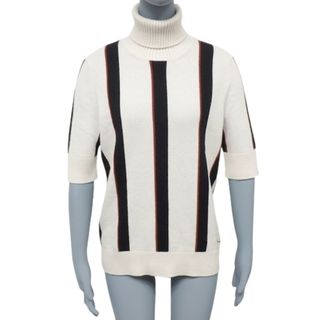 CHANEL - シャネルトップス 半袖ニット カシミヤ アイボリー ブラック