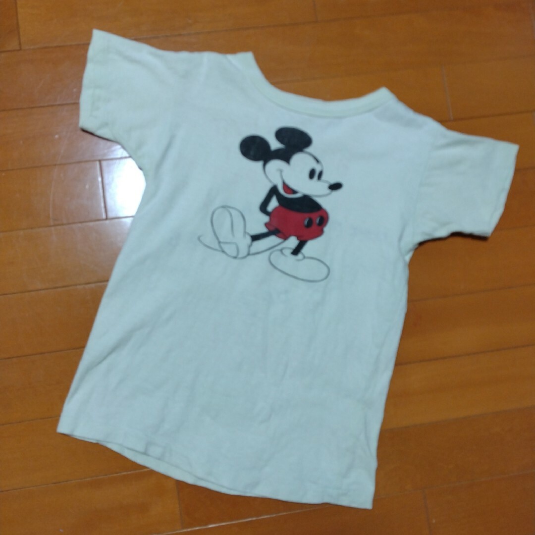デニムダンガリー☆刺繍ミッキー Tシャツ 130