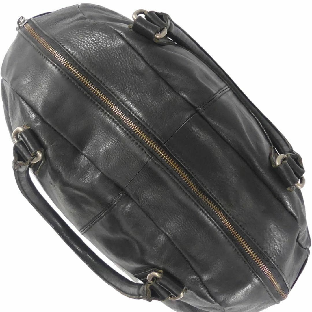 ボストンバッグ 旅行 レザー 本革 黒 メンズ レディース 本皮 TN1593 メンズのバッグ(ボストンバッグ)の商品写真