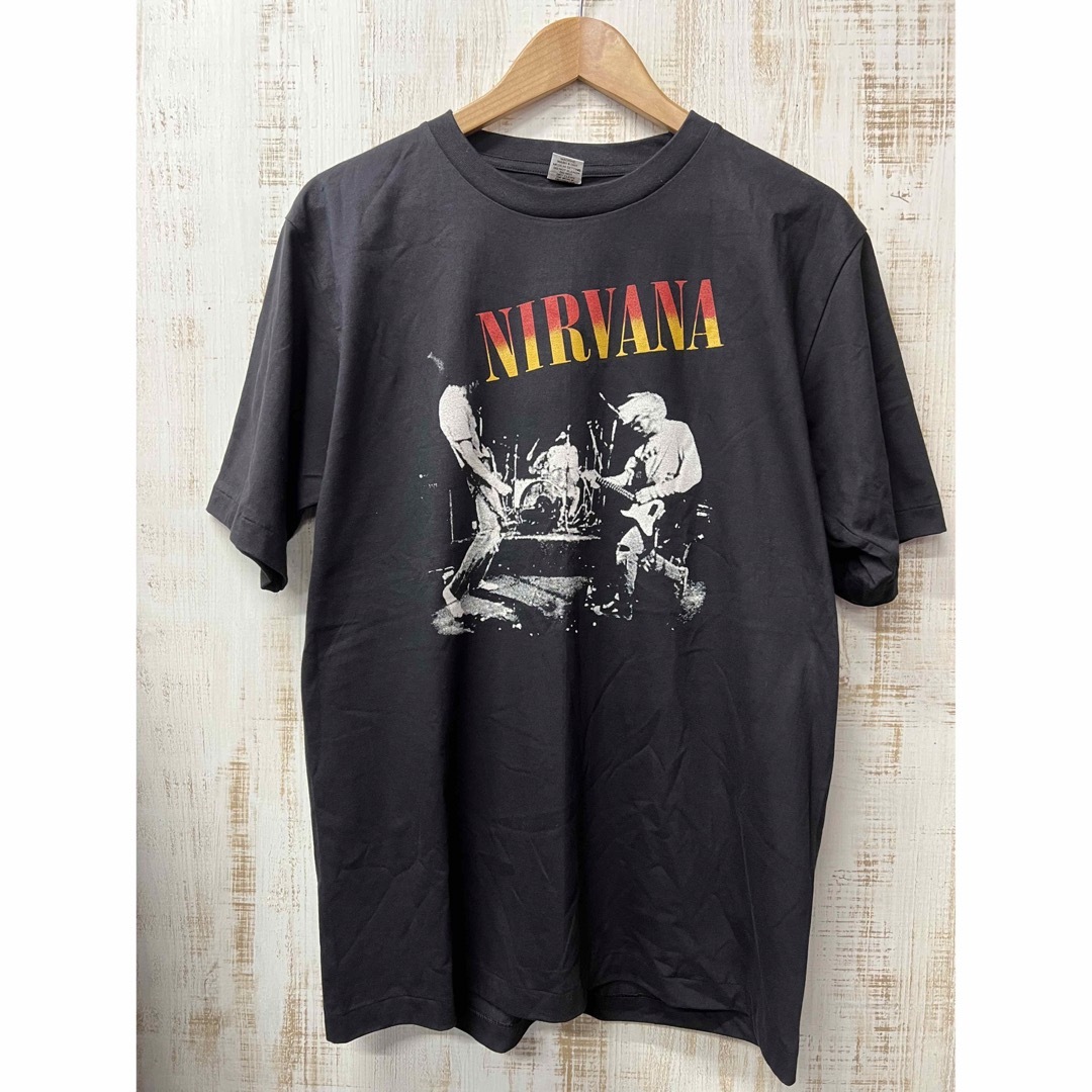 ニルヴァーナ Nirvana バンT 黒 ブラック Tシャツ 半袖 プリントT