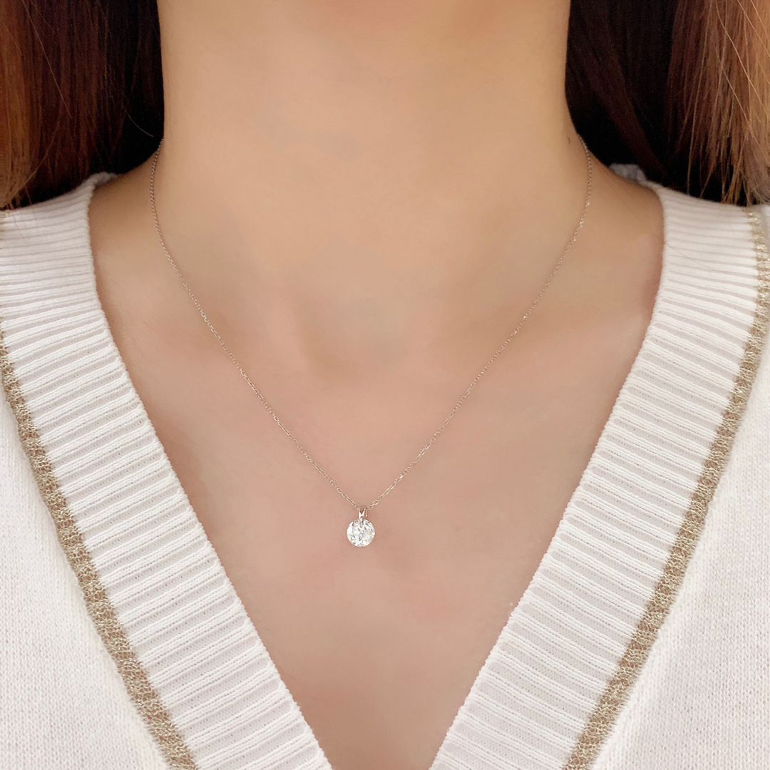 Pt900 Pt850 ダイヤモンド 0.671ct 一粒 ネックレス