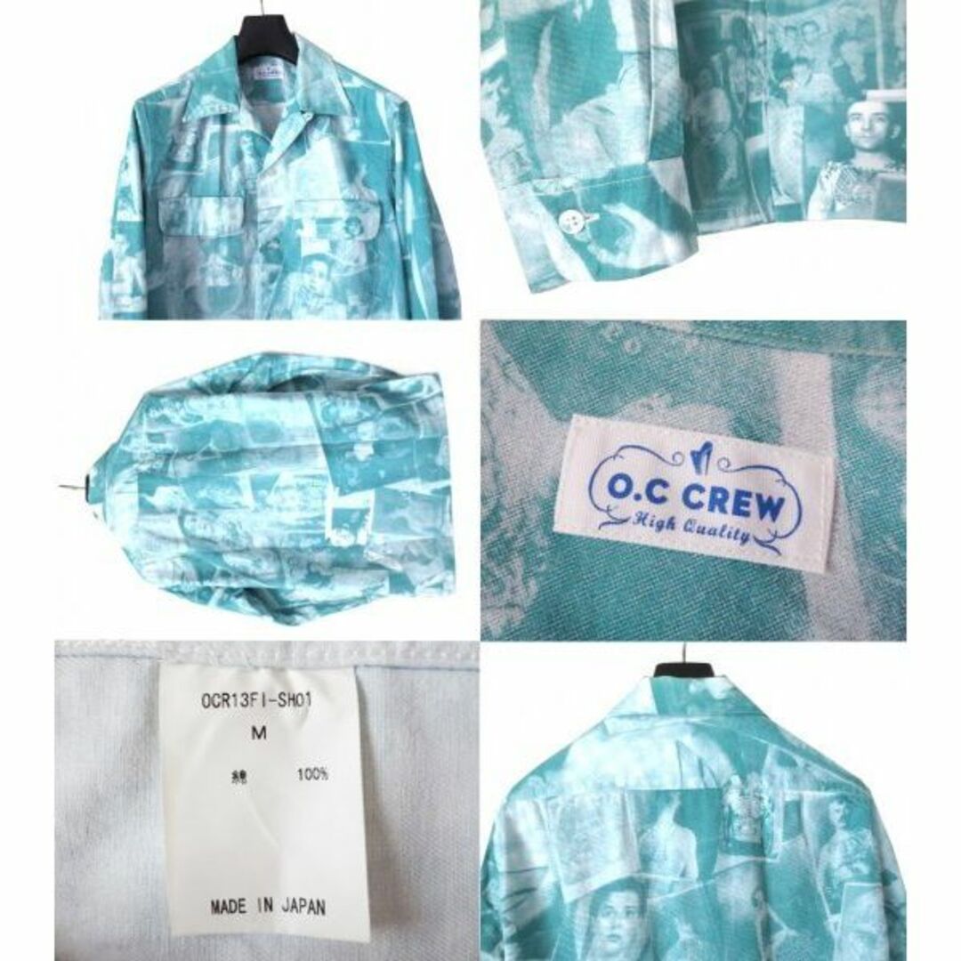 O.C CREW パイルボーダーオープンカラーシャツ