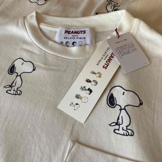 新品未使用　ジェラートピケ　スヌーピーpeanuts総柄ワンピース